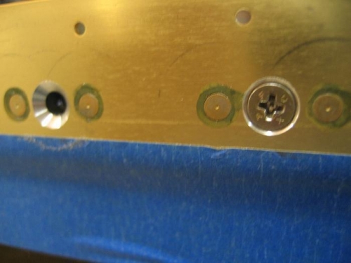 Counter sunk holes with test screw