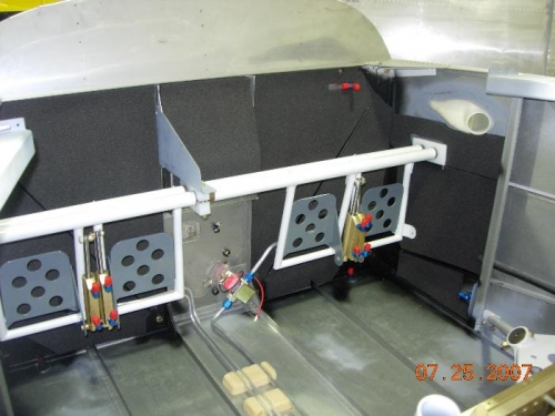 Pedals, Brace and Deadener Installed