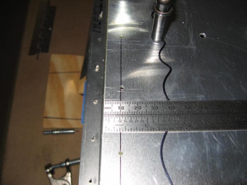 Bottom skin pilot drilled to 10mm