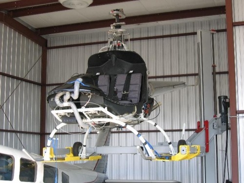 Close-up of helicopter