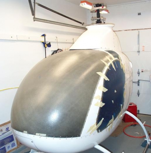 Door glued and fitted in opening