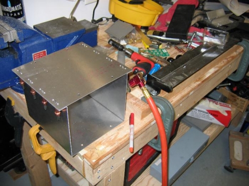 ECU chassis on workbench