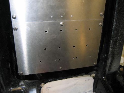 Closeup of co-pilot's lower panel