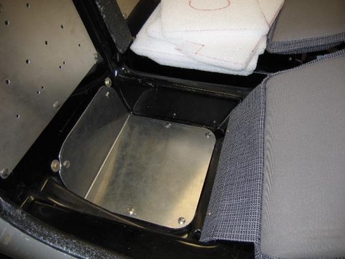 Battery access panel installed