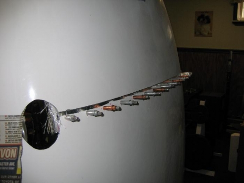 Outside of Split belly pan