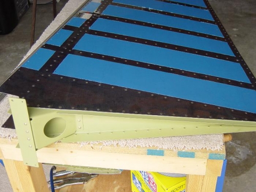 Complete rudder except for bending and rivet leading edge