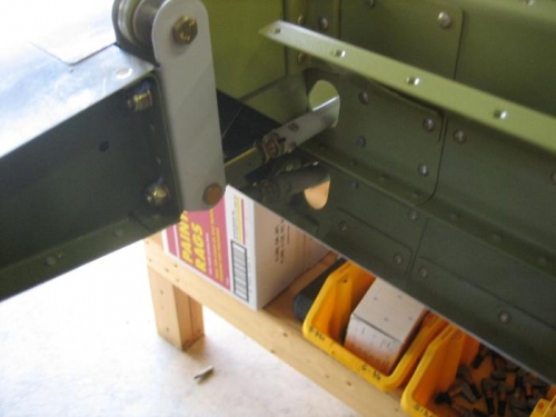 Rod end installed and adjusted