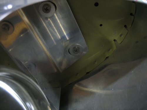 Lens bracket installed