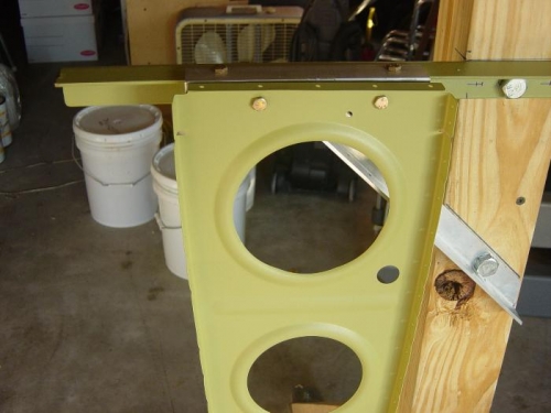 Outboard rib attached to the jig