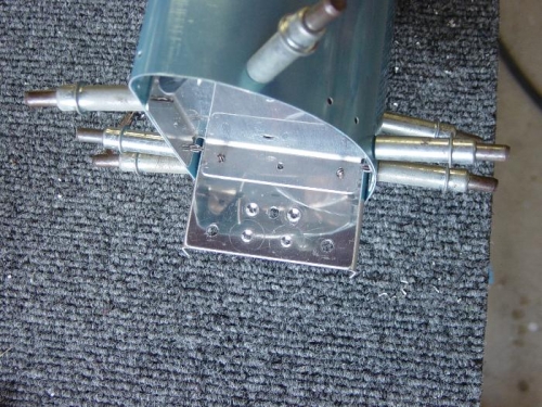 Leading edge with stiffener plate drilled and countersunk