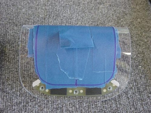 Right landing light lens ready to install