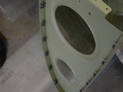 Tank attach flange with nutplates