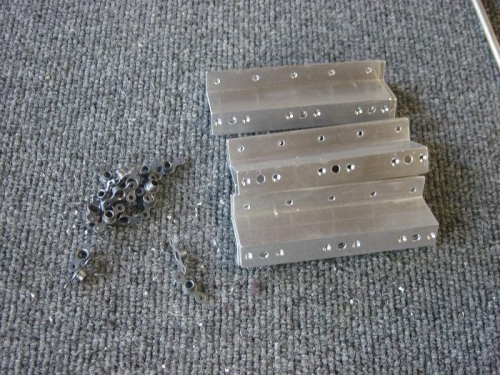 Tank Z brackets drilled and ready for  nutplates