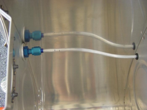 Inboard vent line ready to go