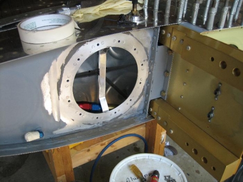 Inspection hole ready for reinstallation