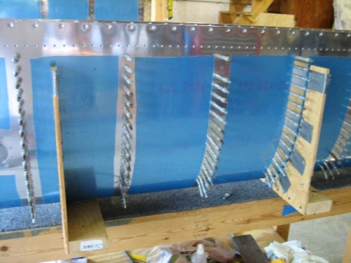 Tank with all clecos installed