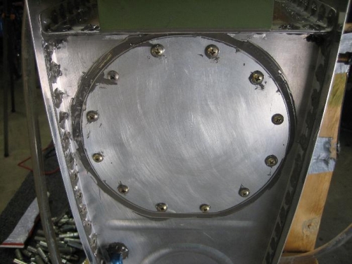 Inspection cover installed and sealed