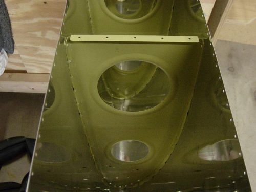 Inside the left leading edge