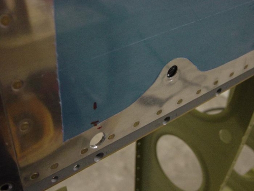 Pitot tube hole drilled