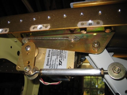 Safety wired the servo to the spar bracket.