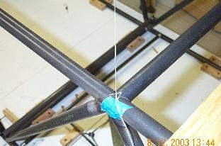 String used as a guide for my T-bevel square.