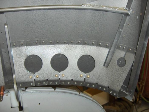 Inside brace riveting in place