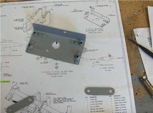 Bracket made ready for assy of parts