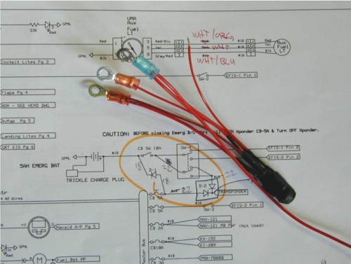 Diode leads connected per drwg