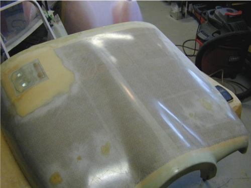 Top cowl before sanding