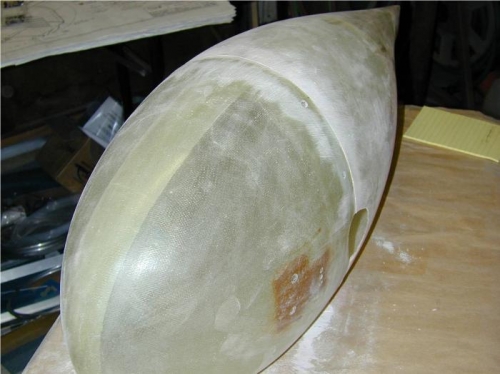 Main wheel pant sanding to match the seams.
