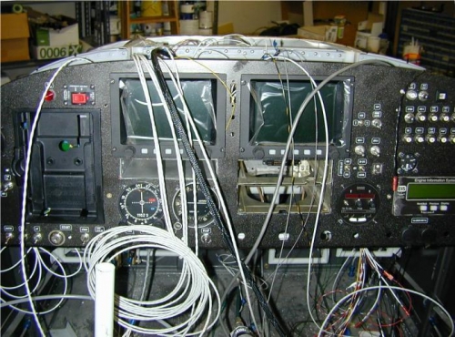 Panel set in position