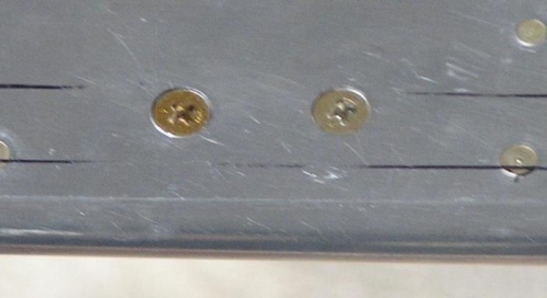 Screws in rt. mount extension countersunk
