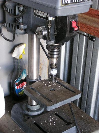 Countersink set up in drill press