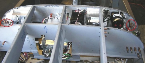 Panel support angles in place