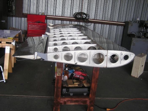 Aileron mounted and set to neutral