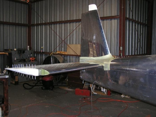 Tail with fairing in place