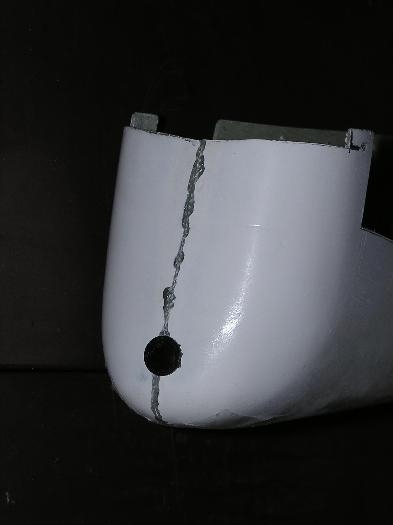 Grommet in rudder bottom