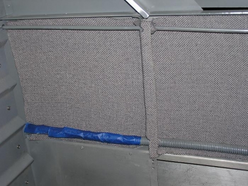 Upholstery in baggage area