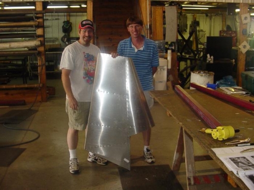 finished rudder and Roger