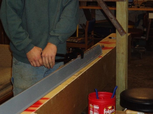 riveting the spars to the doublers