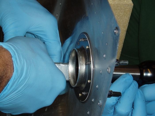 riveting the filler flange