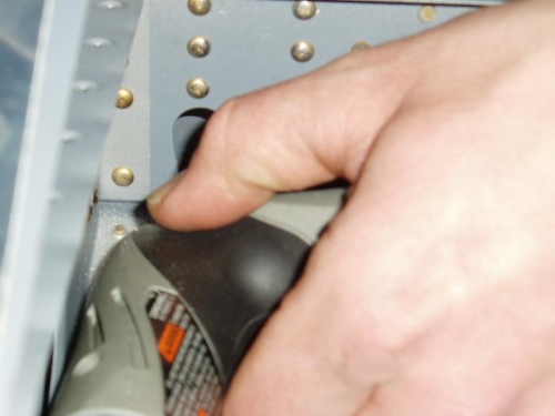 removing material for the aileron control