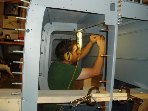 riveting inside of tailcone