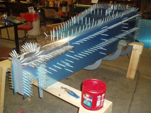 tailcone assembled ready for rivets