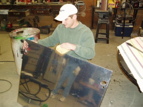 deburring bottom skin