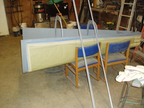 longerons and tail cone ready for reasembly