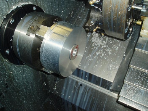 spacer in the lathe