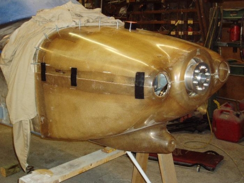 taped together for final fit before drilling