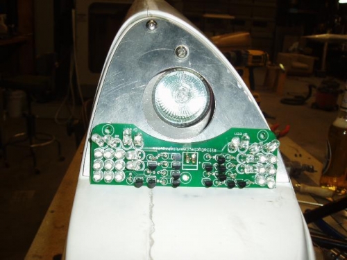 Landing light and Nav light in wing tip