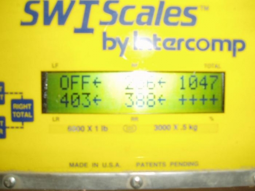 empty she weighs 1047#